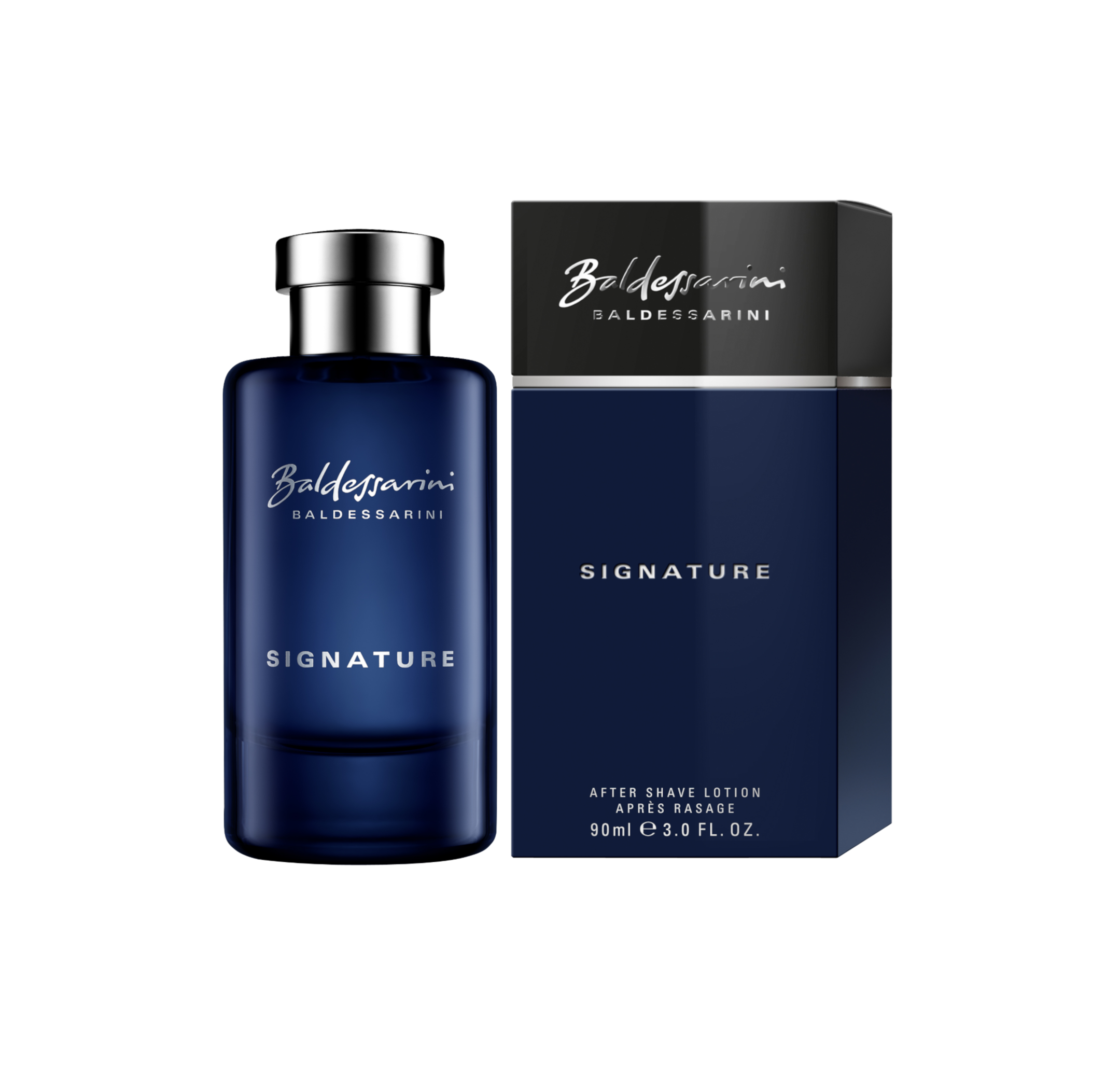Produktabbildung: Baldessarini Signature After Shave Lotion Flakon und Faltschachtel